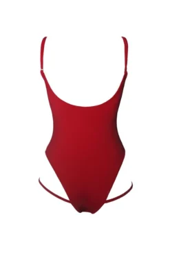 Hamade Activewear Hollow Front Bodysuit - Red -Radi Style Shop 046254458574 VG34JlasuKHhV48lvzGotAQwHym5KTCfuFqc9jJs
