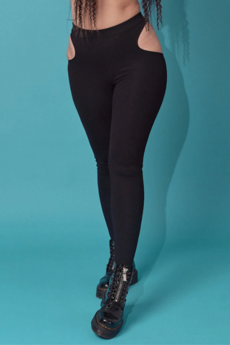 HotCakes Polewear Voyeur Leggings - Black 1 HotCakes Polewear Voyeur Leggings - Black