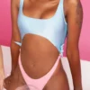 Rolling Malandra Bodysuit - Baby Pink/Blue