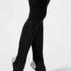 Rolling Cotton Original Thigh High Leg Warmers With Stirrups - Black