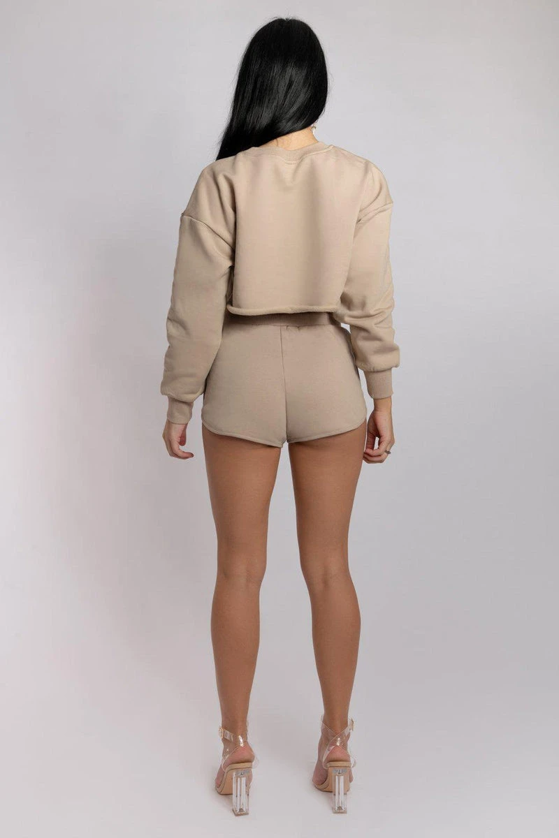 CXIX Oversized Cropped Jumper - Fawn 2 CXIX Oversized Cropped Jumper - Fawn - Image 2