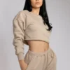 CXIX Oversized Cropped Jumper - Fawn