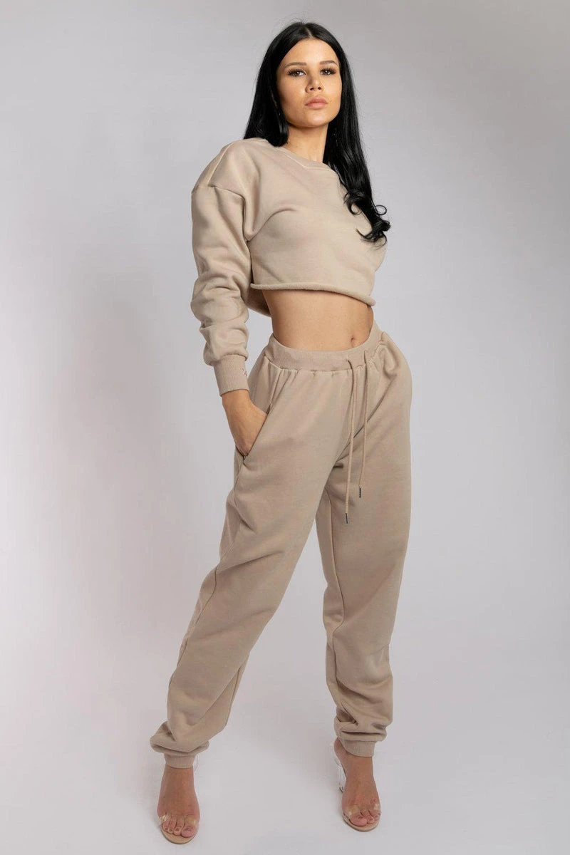 CXIX Oversized Jogger Bottoms - Fawn 3 CXIX Oversized Jogger Bottoms - Fawn - Image 3