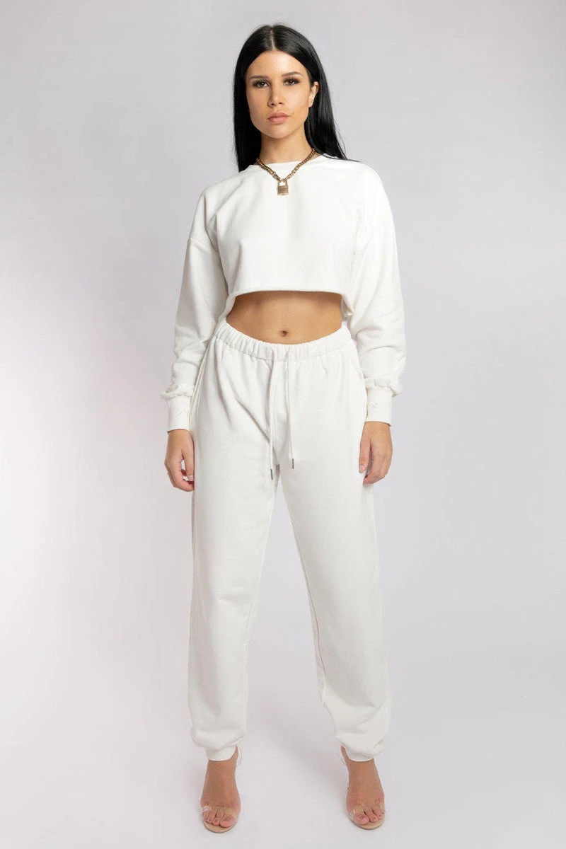 CXIX Oversized Jogger Bottoms - Ecru 5 CXIX Oversized Jogger Bottoms - Ecru - Image 5