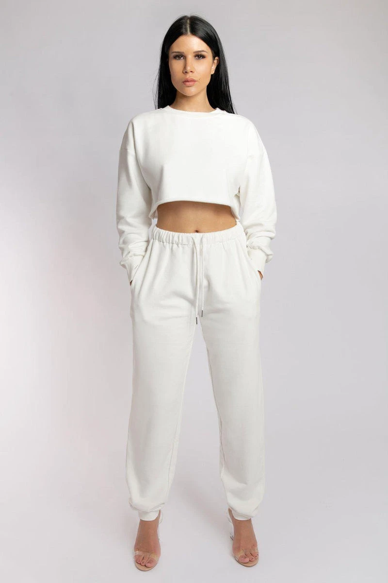 CXIX Oversized Cropped Jumper - Ecru 8 CXIX Oversized Cropped Jumper - Ecru - Image 8