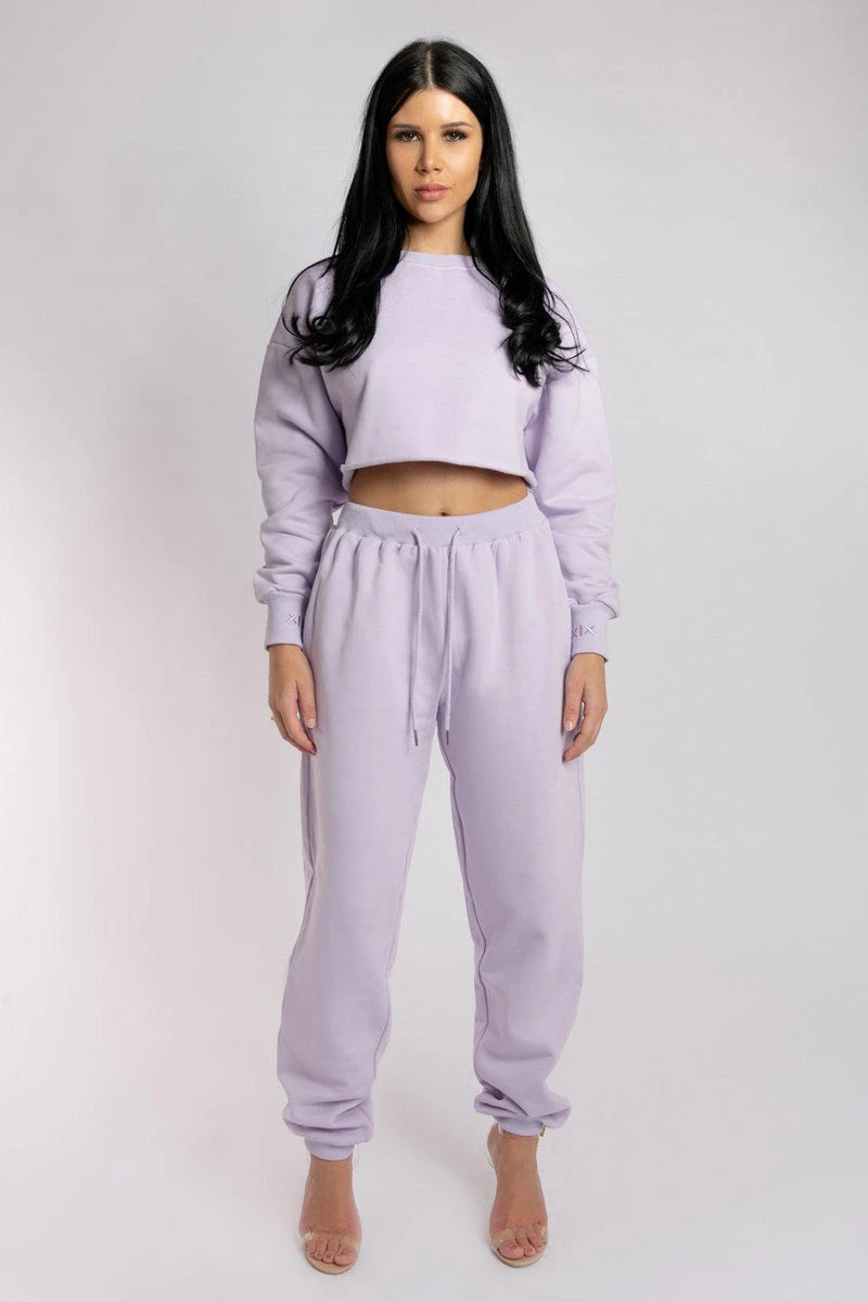 CXIX Oversized Jogger Bottoms - Lilac 3 CXIX Oversized Jogger Bottoms - Lilac - Image 3
