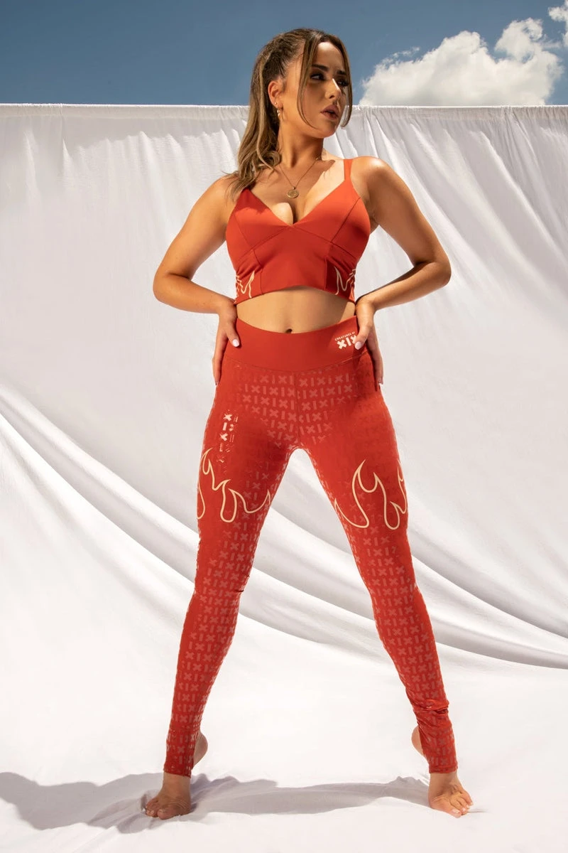 CXIX Fya Gecko Grip Leggings - Red 1 CXIX Fya Gecko Grip Leggings - Red