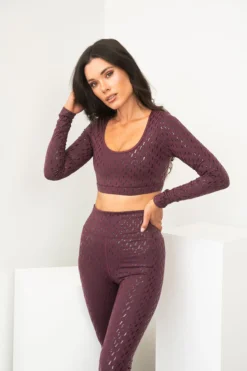 Lunalae Sticky Grip Long Sleeved Top - Recycled Mulberry