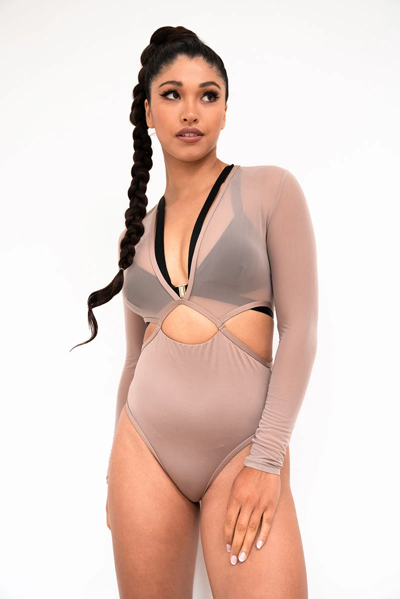 Lunalae Diana Bodysuit - Recycled Mocha 3 Lunalae Diana Bodysuit - Recycled Mocha - Image 3