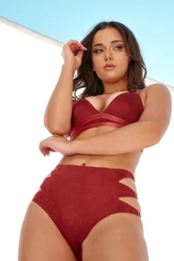CXIX Aphrodite High Waist Bottoms - Maroon Suede -Radi Style Shop 21 06 25CreaturesofXIX edit 75