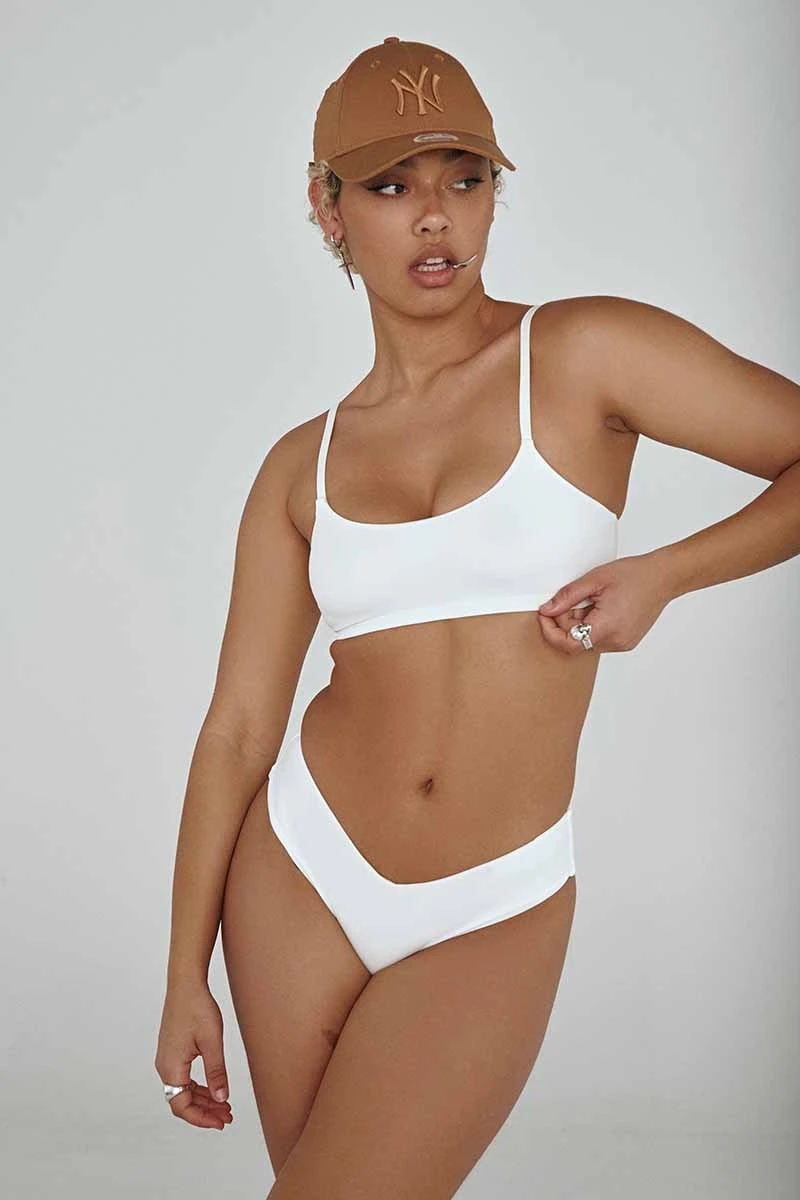 CXIX The Hills Bottoms - Ribbed White 3 CXIX The Hills Bottoms - Ribbed White - Image 3