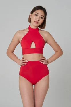 Shark Polewear High Waist Shorts - Red -Radi Style Shop 21.12.20 07626