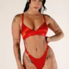 CXIX Aphrodite Bodysuit - Red Satin