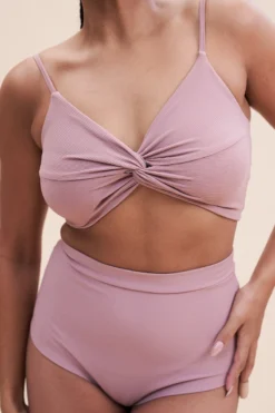 Lunalae High Waist Shorts - Ribbed Blush Taupe -Radi Style Shop 221011 LunaLae 03 0144