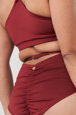 Lunalae Hannah High Waist Bottoms - Recycled Burgundy -Radi Style Shop 221011 LunaLae 48 1950 1