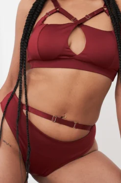 Lunalae Hannah Low Waist Bottoms - Recycled Burgundy -Radi Style Shop 221011 LunaLae 49 1976