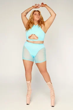 CXIX Dollhaus Mesh Biker Shorts - Blue 9 CXIX Dollhaus Mesh Biker Shorts - Blue -Radi Style Shop 23 01 03CXIX 14001