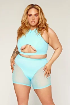 CXIX Dollhaus Mesh Biker Shorts - Blue 8 CXIX Dollhaus Mesh Biker Shorts - Blue -Radi Style Shop 23 01 03CXIX 14041