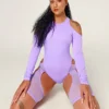 CXIX Dollhaus Mesh Bodysuit - Purple