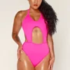 CXIX Dollhaus Halter Bodysuit - Pink
