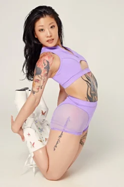 CXIX Dollhaus Mesh Biker Shorts - Purple -Radi Style Shop 23 01 03CXIX 9621 1