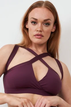 Lunalae Tia Strappy Crossover Top - Recycled Mulberry -Radi Style Shop 230329 LUNALAE 11 0550