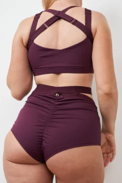 Lunalae Tara High Waisted Bottoms - Recycled Mulberry -Radi Style Shop 230329 LUNALAE 11 0561 1