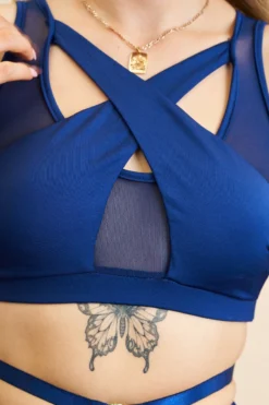 Lunalae Katherine Cross Over Top - Recycled Navy -Radi Style Shop 230329 LUNALAE 27 1051 1