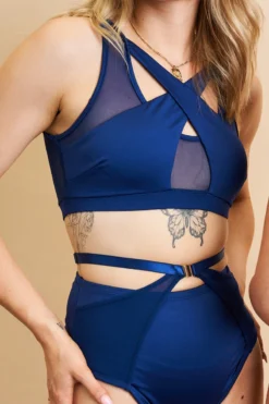 Lunalae Katherine Cross Over Top - Recycled Navy -Radi Style Shop 230329 LUNALAE 28 1064 1