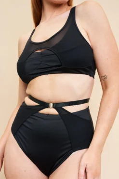 Lunalae Loretta Cut Out High Waisted Bottoms - Recycled Black -Radi Style Shop 230329 LUNALAE 29 1119 1