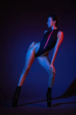 Rolling Electric Bodysuit - Black/Neon Pink 5 Rolling Electric Bodysuit - Black/Neon Pink -Radi Style Shop 2RollingNeon43