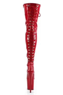 Pleaser USA Flamingo-3063 8inch Thigh High Pleaser Boots - Patent Red -Radi Style Shop 4 b0275c00 10b8 41fb 91ed a37e704f2a92