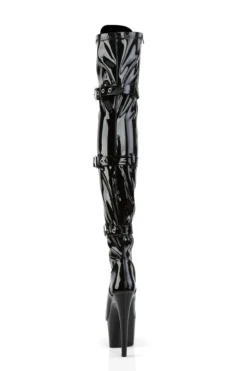 Pleaser USA Adore-3028 7inch Thigh High Pleaser Boots - Patent Black -Radi Style Shop ADORE 3028 B M09