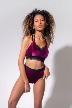 Sorte Velvet Adore Top - Plum -Radi Style Shop ADORE 20