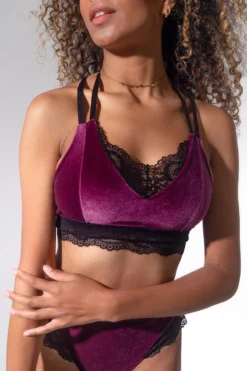 Sorte Velvet Adore Top - Plum -Radi Style Shop ADORE 26