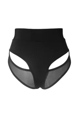 Hamade Activewear Mesh Hollow Back Bottoms - Black -Radi Style Shop AW06 2