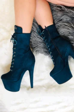 Hella Heels BabyDoll 7inch Boots - Teal 9 Hella Heels BabyDoll 7inch Boots - Teal -Radi Style Shop BDTeal7Inch2