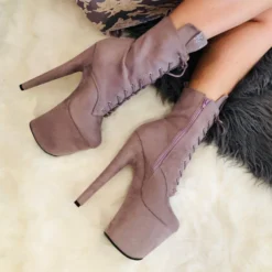 Hella Heels BabyDoll 8inch Boots - Lilac Mink -Radi Style Shop BD Dark Mink 8 inch 7 1