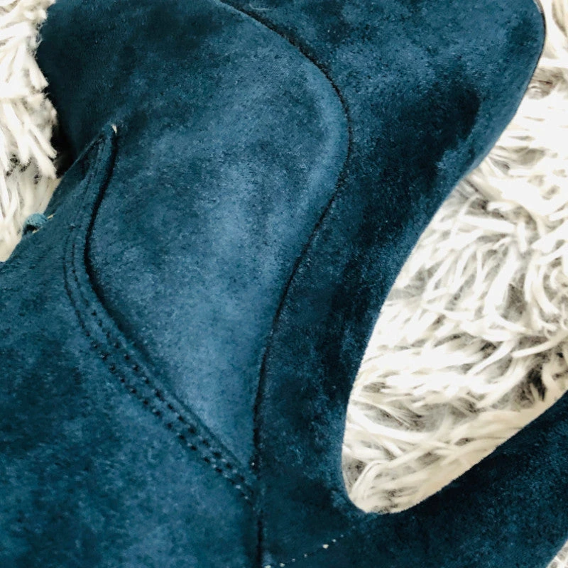 Hella Heels BabyDoll 7inch Boots - Teal 4 Hella Heels BabyDoll 7inch Boots - Teal - Image 4