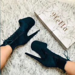 Hella Heels BabyDoll 8inch Boots - Teal -Radi Style Shop BD Teal 8 Inch 6