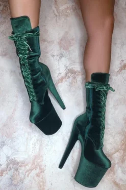 Hella Heels BabyDoll Velvet 8inch Boots - NY Gangster 6 Hella Heels BabyDoll Velvet 8inch Boots - NY Gangster -Radi Style Shop BabyDollVelvet8inchBoots NYGangster2