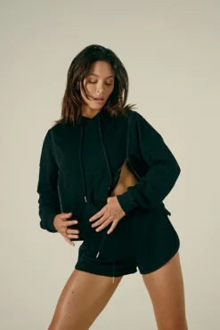 CXIX Droptop Zip Hoodie- Black -Radi Style Shop Black Zip Jumper Baddies Loungewear Creatures of XIX