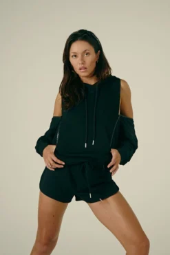 CXIX Droptop Zip Hoodie- Black