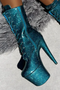 Hella Heels The Glitterati 8inch Boots - Ocean Eyes -Radi Style Shop Blueoceaneyesglitter8inchpoledancehighboot 7 1