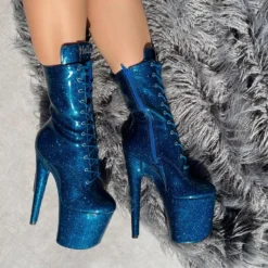 Hella Heels The Glitterati 8inch Boots - Skinny Dippin' 9 Hella Heels The Glitterati 8inch Boots - Skinny Dippin' -Radi Style Shop Blueskinnydippingglitter8inchpoledancehighboot 1