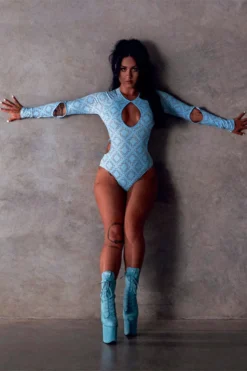 CXIX 119 Plunge Bodysuit - Blue Print -Radi Style Shop Bodysuit CXIX 119 Streetwear Pole 20282012 bdd4 4b68 b491 0607c51e773f