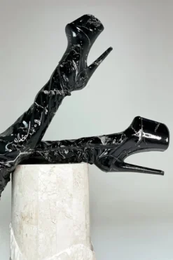 Hella Heels Renaissance Slim Thigh High 8inch Boots - Confession -Radi Style Shop Confession Black Marble Thigh High Slim Pole Dance Shoes 8 1