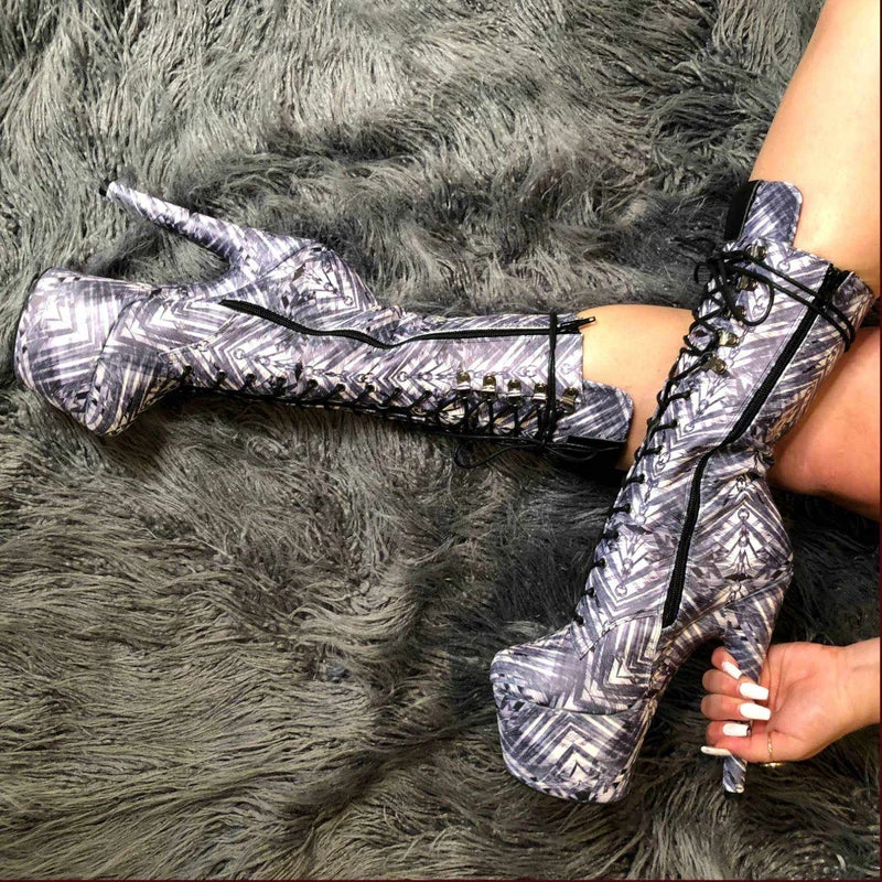 Hella Heels Cult Boots - 7inch 4 Hella Heels Cult Boots - 7inch - Image 4