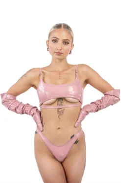 Naughty Thoughts Sinner Vinyl Thong Bottoms - Pink -Radi Style Shop DL 08911copy