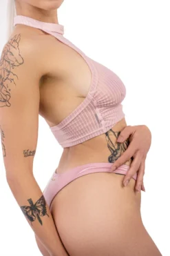 Naughty Thoughts Sinner Vinyl Thong Bottoms - Pink -Radi Style Shop DL 09195copy